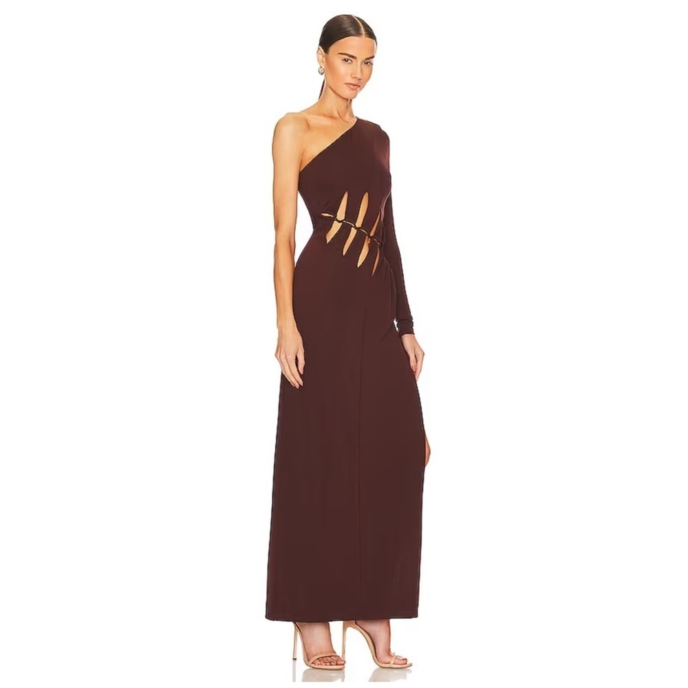 NBD Antonia Maxi Dress in Chocolate Brown Size S - Picture 4 of 8
